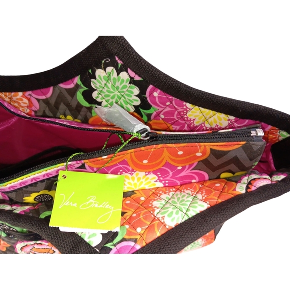 Vera Bradley Retired Ziggy Zinnia Carryall Travel Multicolor Tote Bag - Picture 7 of 12